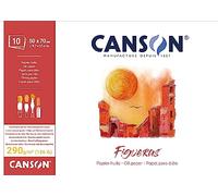 CANSON Figueras - Bloc 10 feuilles de papier huile - 50x70 cm - 290g/m² - Blanc