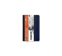 CANSON Graduate Book - Carnet de croquis cousu 184 pages - Très lisse - Couverture Rigide Bleu foncé - 14 x 21,6 cm - 90g/m² - Blanc