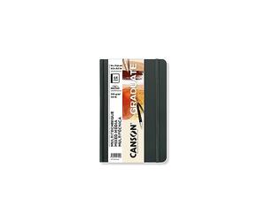 CANSON Graduate Book Mixed Media - Carnet cousu 64 pages - Double Face : Texturée Et Lisse - 14x21,6cm - 220g/m² - Naturel