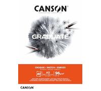 CANSON Graduate Croquis - Bloc 40 feuilles de papier blanc à croquis A3 - 96g/m²