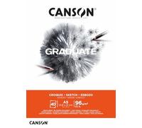 CANSON Graduate Croquis - Bloc 40 feuilles de papier blanc à croquis A5 - 96g/m²