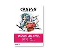 Canson Graduate, Discovery Pack, lisse, mini-pk, A4-21 x 29,7 cm, blanc, 10 feuilles