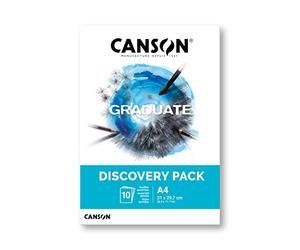 CANSON Graduate - Discovery Pack - Pochette papier 10 feuilles - 21x29,7 cm - Couleurs assorties
