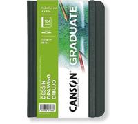 Canson-Infinity Carnet à croquis Graduate – 104 pages cousues, 160 g/m², 10,2×15,2 cm – Blanc