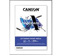 CANSON - GRADUATE - LETTERING MIXED MEDIA - Bloc 20 Feuilles - A3-200g/m²