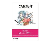 CANSON Graduate Manga - Bloc 30 feuilles A4-200g/m² - Blanc