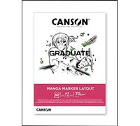CANSON Graduate Manga Marker Layout - Bloc 50 feuilles A3-70g/m² - Extra blanc