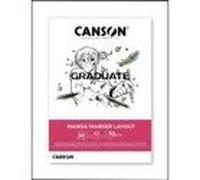 Canson Graduate Manga Marker Layout - Bloc 50 Feuilles A3-70g/M² - Extra Blanc