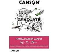 CANSON Graduate Manga Marker Layout - Bloc 50 feuilles A4-70g/m² - Extra blanc