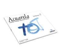 Canson Guarro Acuarela Bloc Collé 1 Côté Papier Aquarelle Grain Fin 240 g 20 Feuilles 32,5 x 46 cm Blanc