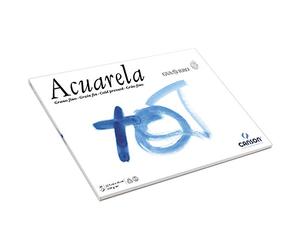 Canson Guarro Acuarela Bloc Collé 1 Côté Papier Aquarelle Grain Fin 240 g 20 Feuilles 32,5 x 46 cm Blanc