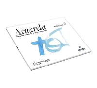 Canson Guarro Acuarela Bloc Collé 1 Côté Papier Aquarelle Grain Torchon 240 g 20 Feuilles 23 x 32,5 cm Blanc