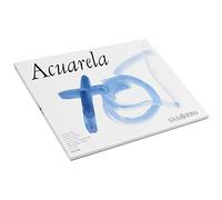 Canson Guarro Acuarela Bloc Collé 1 Côté Papier Aquarelle Grain Torchon 240 g 20 Feuilles 32,5 x 46 cm Blanc