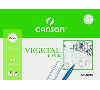 Canson Guarro Canson 200407621 Pack de 12 Feuilles papier végétal A4 90 g