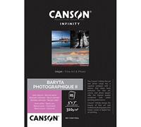 CANSON Infinity - Baryta Photographique II - Boîte de 25 feuilles de papier photo baryté 12,7x17,8cm satin - 310g/m² - Blanc pur