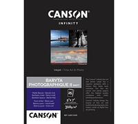 CANSON Infinity Baryta Photographique II Matt - Tirage Papier Photo Baryté - Boîte de 25 feuilles 12,7x17,8cm - Extra Lisse Mat - Blanc Pur - 310g/m²