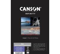 CANSON Infinity - Rag Photographique Duo - Boîte 25 feuilles de papier photo ultra lisse - A3 - 220g/m² - Ultra blanc
