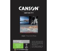 CANSON Infinity - Somerset Enhanced Velvet White - Boîte 25 feuilles A3 de papier d'impression grain fin 225g/m² Blanc naturel