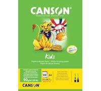 CANSON Kids Dessin - Bloc Jumbo 200 feuilles A4 grain léger 90gm2