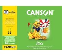 CANSON Bloc 30 Feuilles Dessin 2 Ans+ Blanc A2 90g