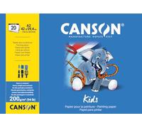 CANSON Kids Peinture - Bloc 20 feuilles A2 grain léger 200gm2