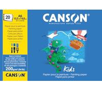 CANSON Kids Peinture - Bloc 20 feuilles A6 grain léger 200gm2
