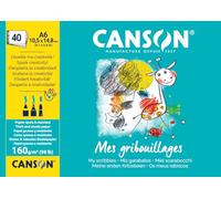 CANSON Mes Gribouillages - Bloc 40 feuilles A6 grain léger 160gm2