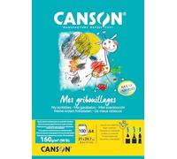 CANSON Mes Gribouillages - Bloc Jumbo 100 feuilles A4 grain léger 160gm2