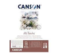 Canson-Infinity Bloc papier dessin Mi-Teintes 20 feuilles 24 x 32 cm 160 g/m² Blanc