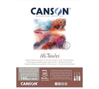Canson-Infinity Bloc de papier à dessin Mi-Teintes 20 feuilles 24x32 cm 160 g/m² Nuances de gris