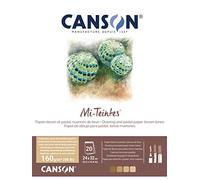 CANSON Mi-Teintes - Bloc 20 feuilles de papier dessin 24x32 - 160g/m² - Nuances de marron