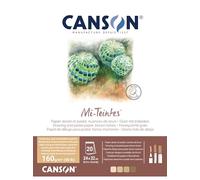 Canson-Infinity Bloc papier dessin Mi-Teintes 20 feuilles 24x32 160 g/m² Nuances de marron