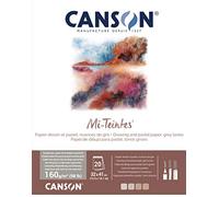 CANSON Mi-Teintes - Bloc 20 feuilles de papier dessin 32X41 - 160g/m² - Nuances de gris