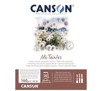 Canson-Infinity Bloc papier dessin Mi-Teintes 20 feuilles 32 x 41 cm 160 g/m² Blanc