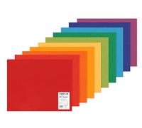 CANSON Mi-Teintes - Paquet 10 feuilles de papier dessin couleur - Double Face : Grain alvéolé nid d’abeilles et Grain fin - 50 x 65 cm - 160g/m² - Couleurs vives