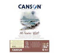 CANSON Mi-Teintes Velvet - Bloc 12 feuilles de papier pastel 24x32-430g/m² - Blanc crème