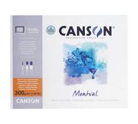 CANSON Montval - Bloc 12 feuilles papier aquarelle - Grain fin - 19 x 24 cm - 300g/m²