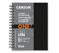 Canson-Infinity Carnet de croquis spiralé CANSON One 160 pages 21,6 x 27,9 cm 100 g/m²