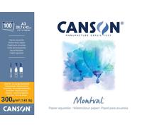 Canson Pad Montval Cold Pressed Carnet de croquis 100 A3 300 g Natural White