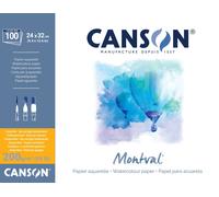 Canson Pad Montval Cold Pressed Carnet de croquis 32 x 24 cm 200 g Natural White