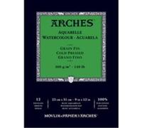 CANSON Papier aquarelle ARCHES fin, bloc, 230 x 310 mm G