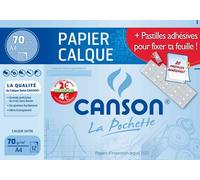 Canson Papier Calque Satin, Format A4, 70 G/M2, 12 Feuilles