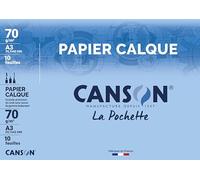 CANSON - Pochette 10 feuilles de papier calque A3 - 70g/m²