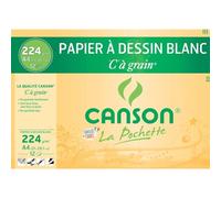 Papier - Canson - Pochette 21 x 29,7 cm - 12 feuilles - 224 gr - Blanc