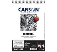 CANSON The Wall - Album spiralé 30 feuilles de papier marqueur opaque A4+ 200g/m²