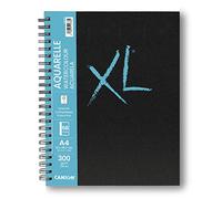CANSON XL Art Book - Carnet spiralé 68 pages - Papier aquarelle - Grain fin - 21 x 29,7 cm - 300g/m² - Blanc