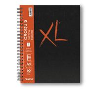 Canson Carnet spiralé XL Art Book A4 Papier croquis 90 g/m² Grain fin Ivoire 100 feuilles