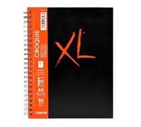 CANSON - XL Art Book - Papier Croquis - Grain Fin - 90g/m² - Carnet Spiralé - A5-14 -8x21cm - Ivoire - 200 pages