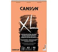 CANSON XL Croquis Extra-blanc - Album 120 feuilles A3 90g/m² - Blanc pur