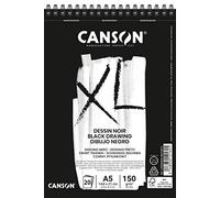 CANSON XL Dessin noir - Album spiralé 20 feuilles A5 150g/m²